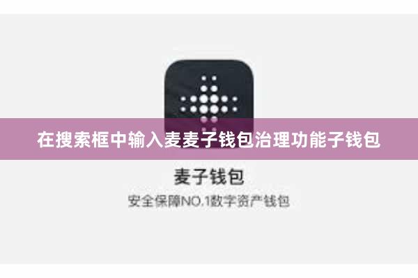 在搜索框中输入麦麦子钱包治理功能子钱包