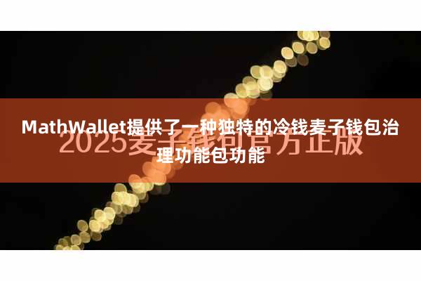 MathWallet提供了一种独特的冷钱麦子钱包治理功能包功能