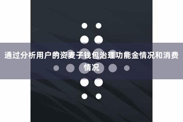 通过分析用户的资麦子钱包治理功能金情况和消费情况