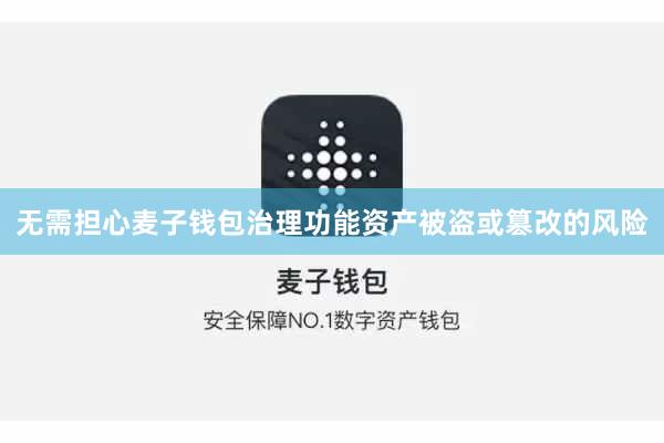 无需担心麦子钱包治理功能资产被盗或篡改的风险