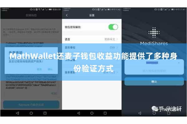 MathWallet还麦子钱包收益功能提供了多种身份验证方式